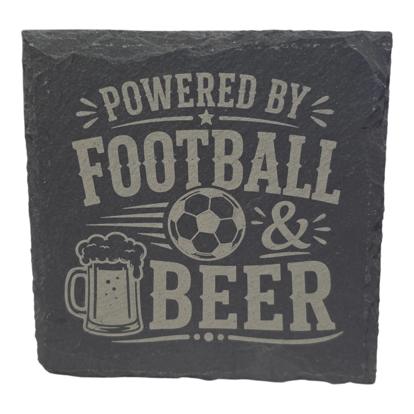 Slate Coasters Custom With Funny Football Quote Drinks Mat Laser Engraved by Slate Locker