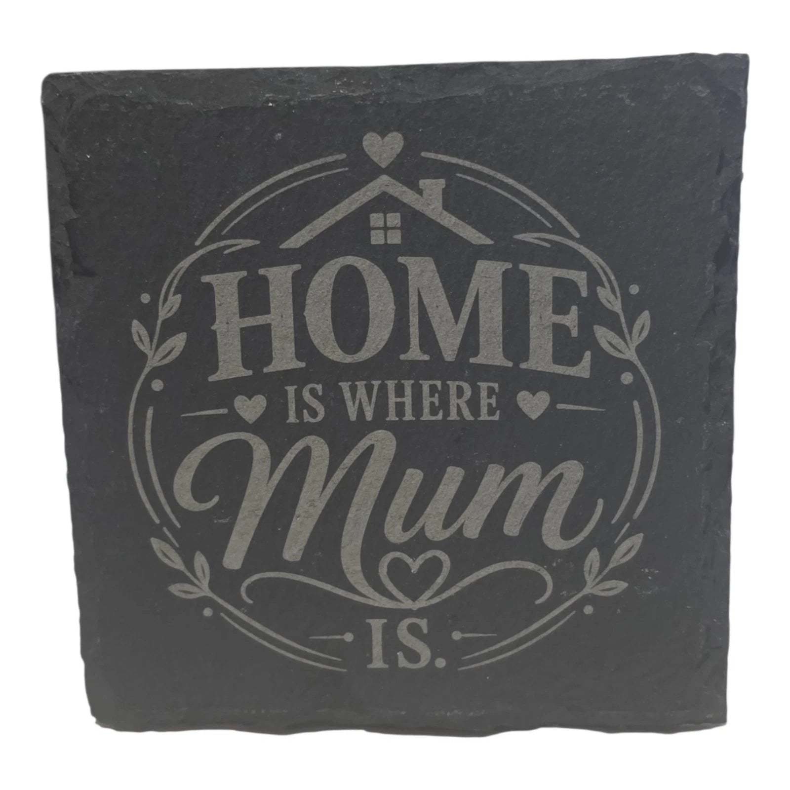 Slate Coasters Custom With Mum Quote Drinks Mat Laser Engraved by Slate Locker
