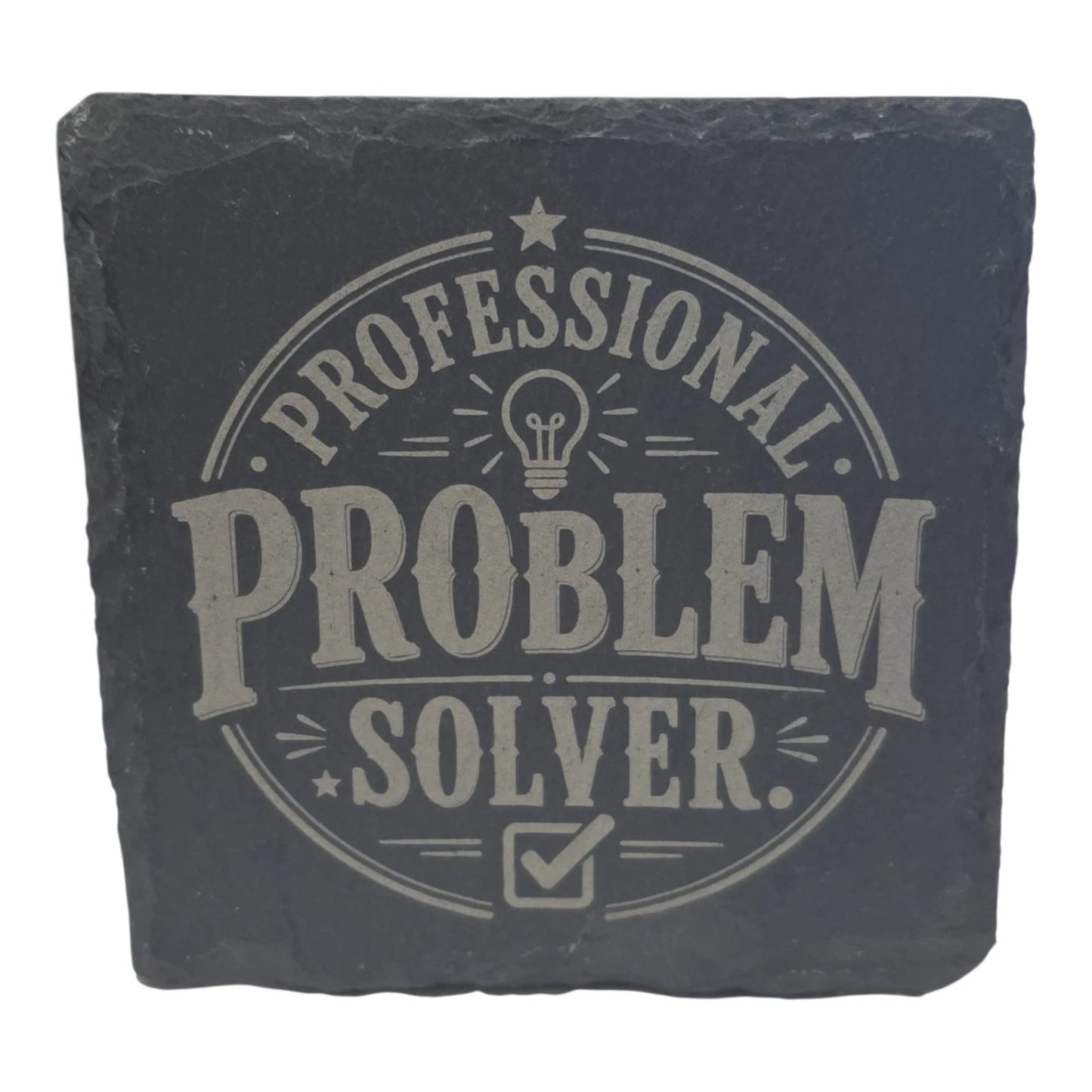 Slate Coasters Custom With Funny Work Quote Drinks Mat Laser Engraved by Slate Locker