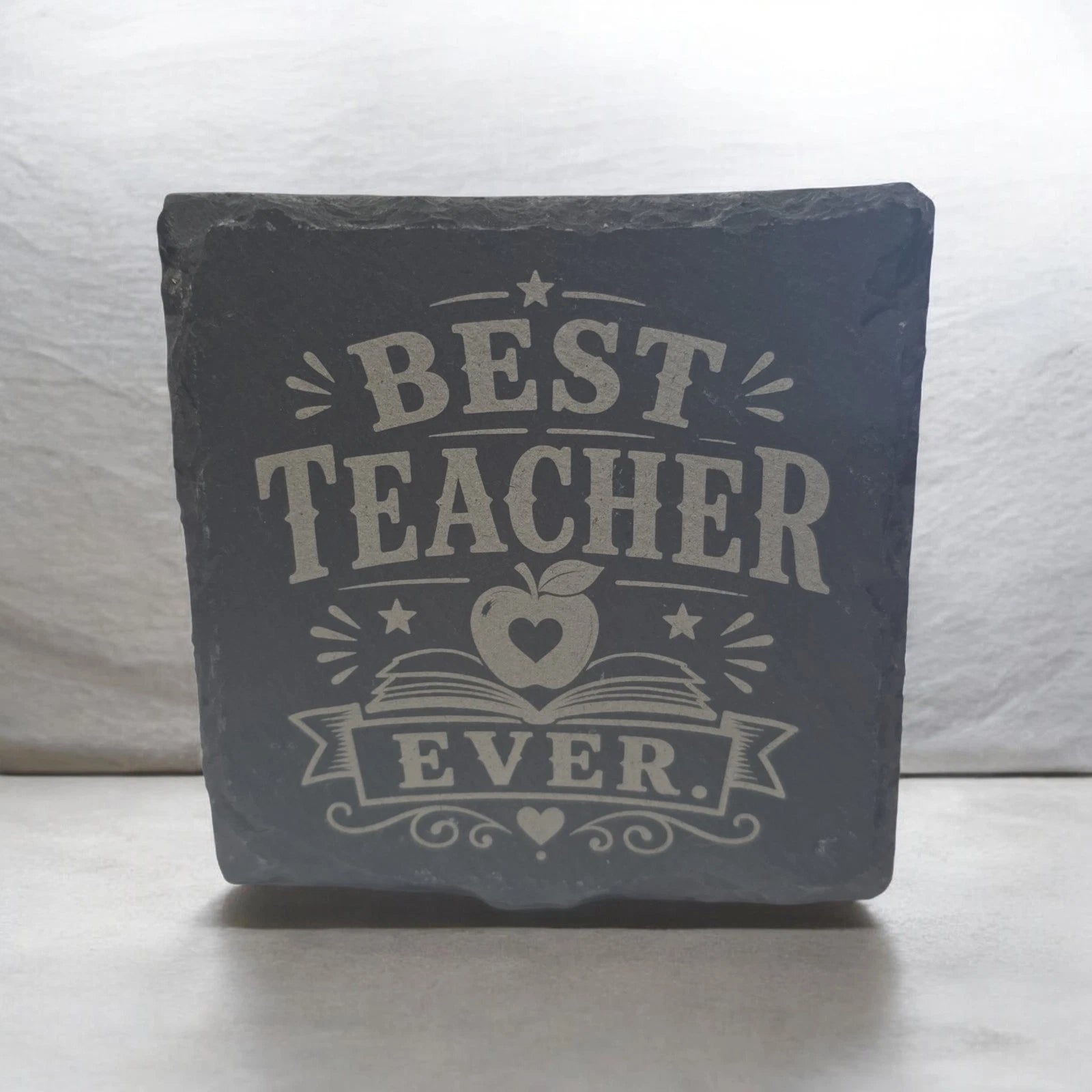 Slate Coasters Custom With Funny Teacher Quote Drinks Mat Laser Engraved by Slate Locker