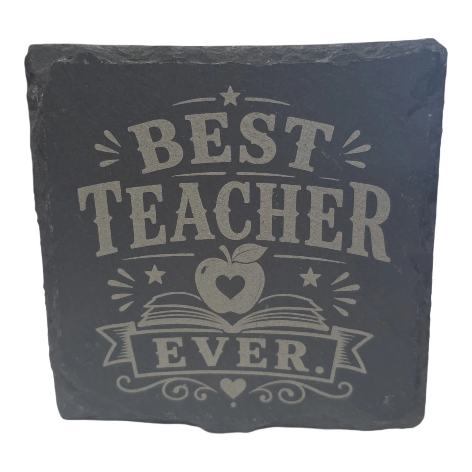 Slate Coasters Custom With Funny Teacher Quote Drinks Mat Laser Engraved by Slate Locker