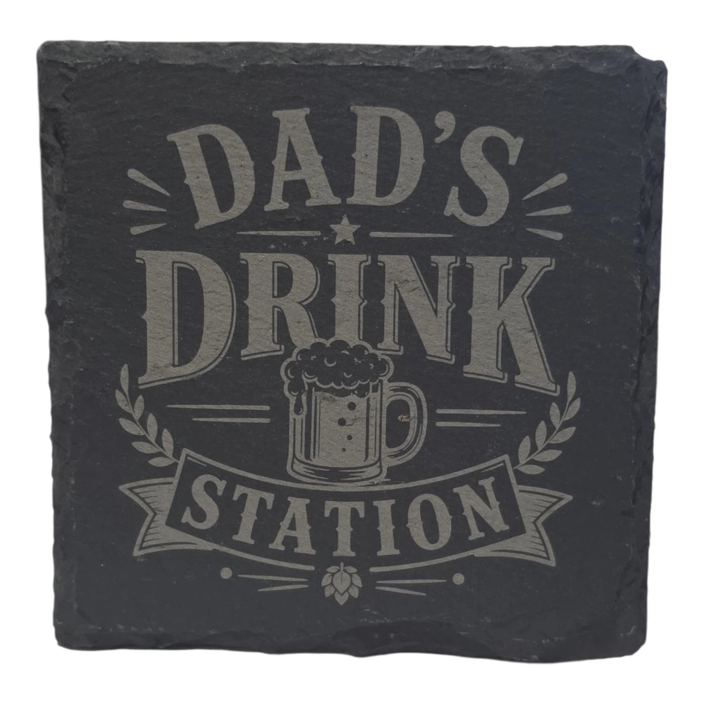 Slate Coasters Custom With Funny Beer Quote Drinks Mat Laser Engraved by Slate Locker