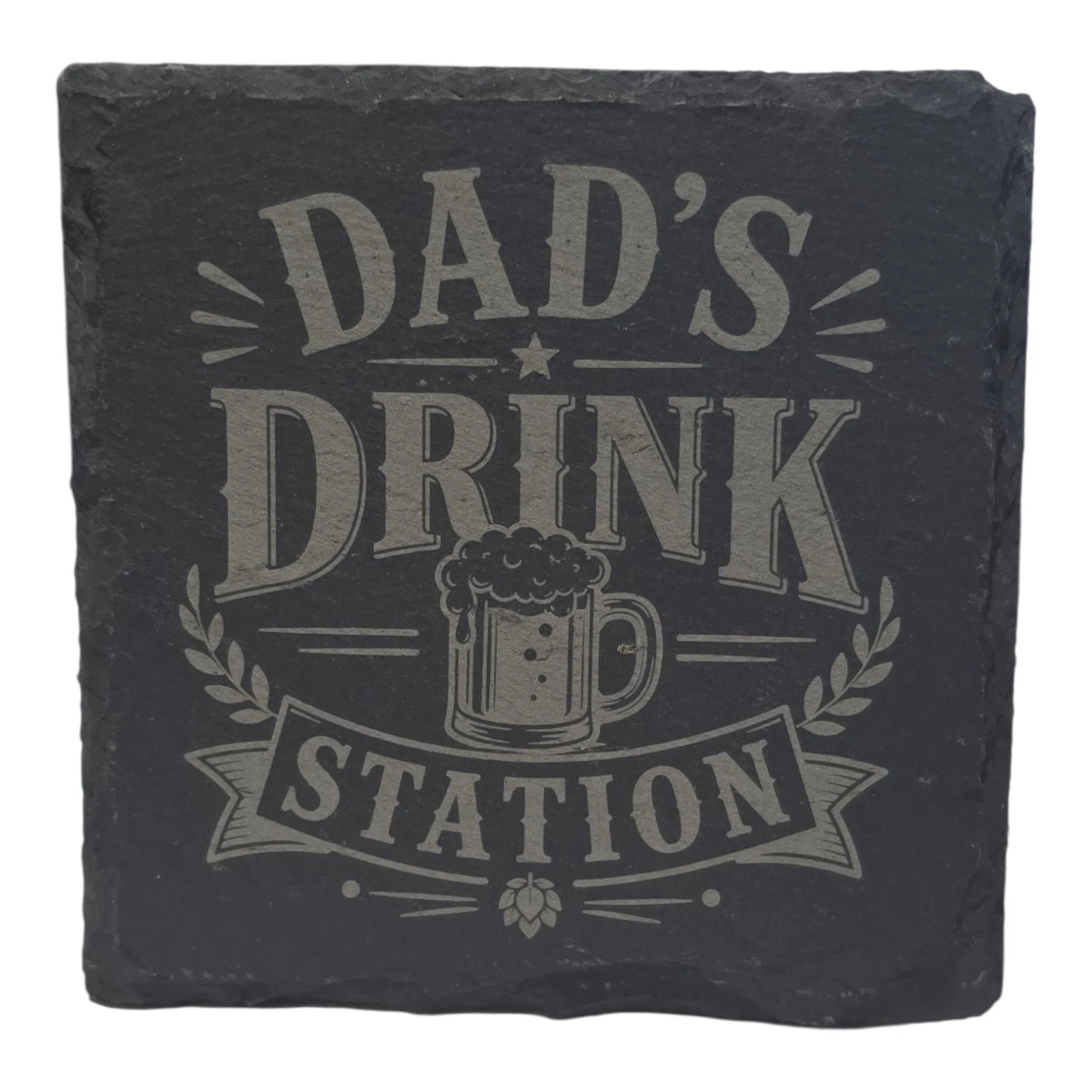 Slate Coasters Custom With Funny Beer Quote Drinks Mat Laser Engraved by Slate Locker