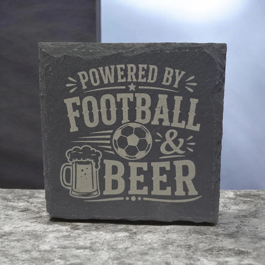 Slate Coasters Custom With Funny Football Quote Drinks Mat Laser Engraved by Slate Locker