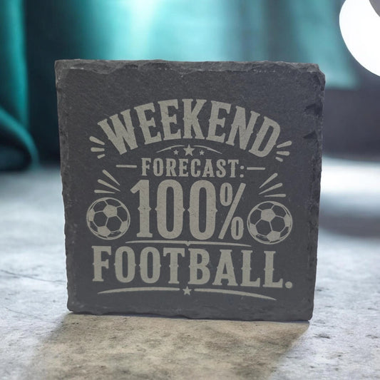 Slate Coasters Custom With Funny Football Quote Drinks Mat Laser Engraved by Slate Locker