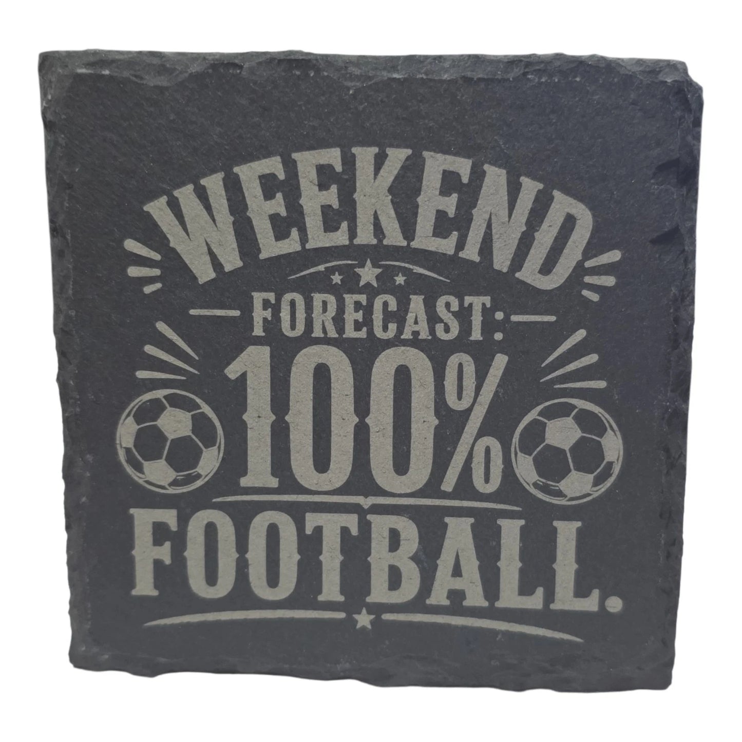 Slate Coasters Custom With Funny Football Quote Drinks Mat Laser Engraved by Slate Locker