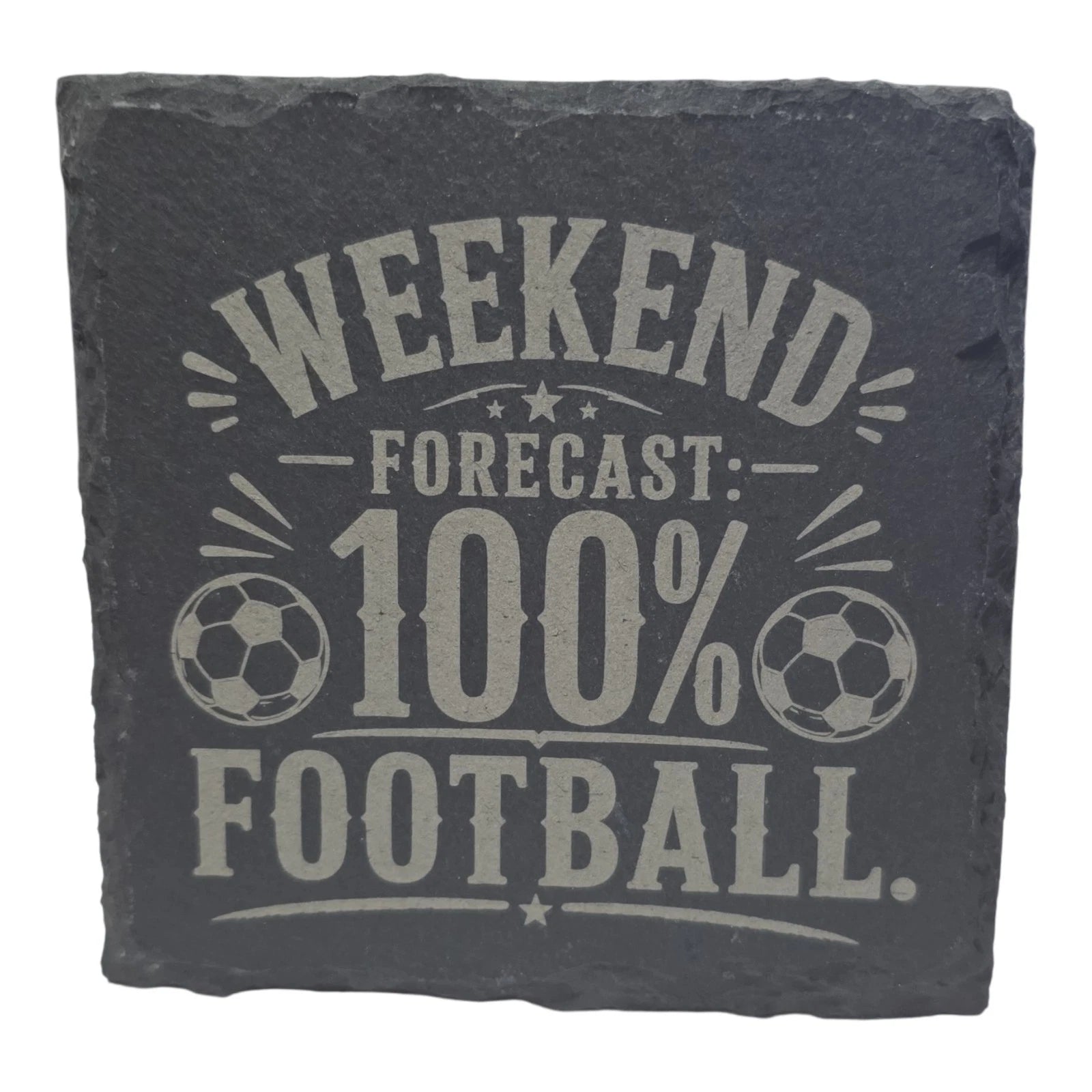 Slate Coasters Custom With Funny Football Quote Drinks Mat Laser Engraved by Slate Locker